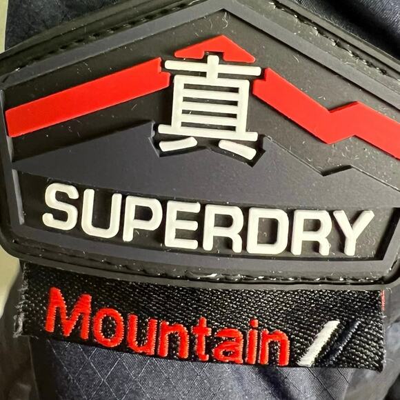 Superdry Navy Puffer Jacket Men’s XXL Double Zip Fuji - Picture 5 of 13